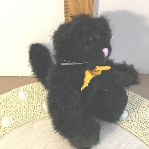 VTG Boyds Jointed Black Kitty Plush Mini Cat Archive Series 4" Collectible 1980s - Picture 8 of 8